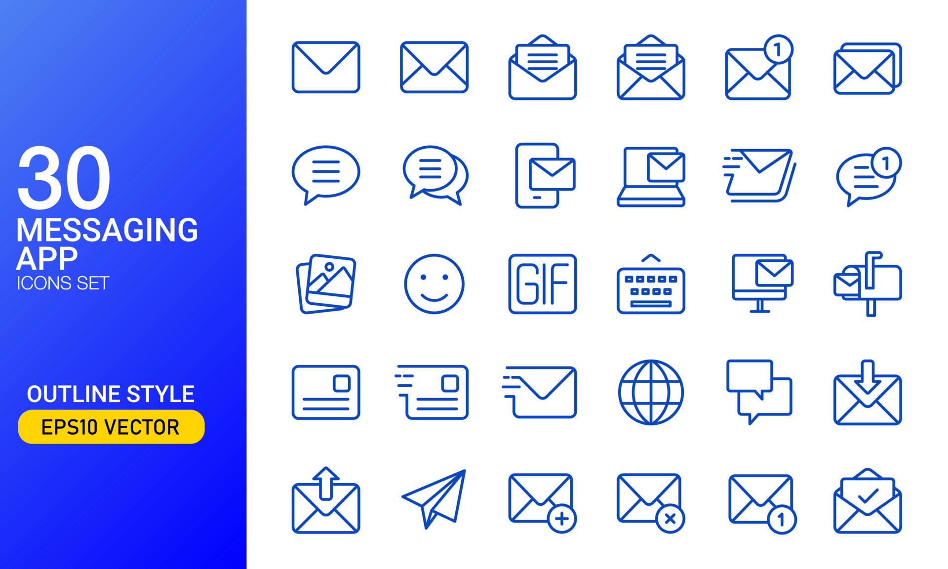 global messaging apps icons collage