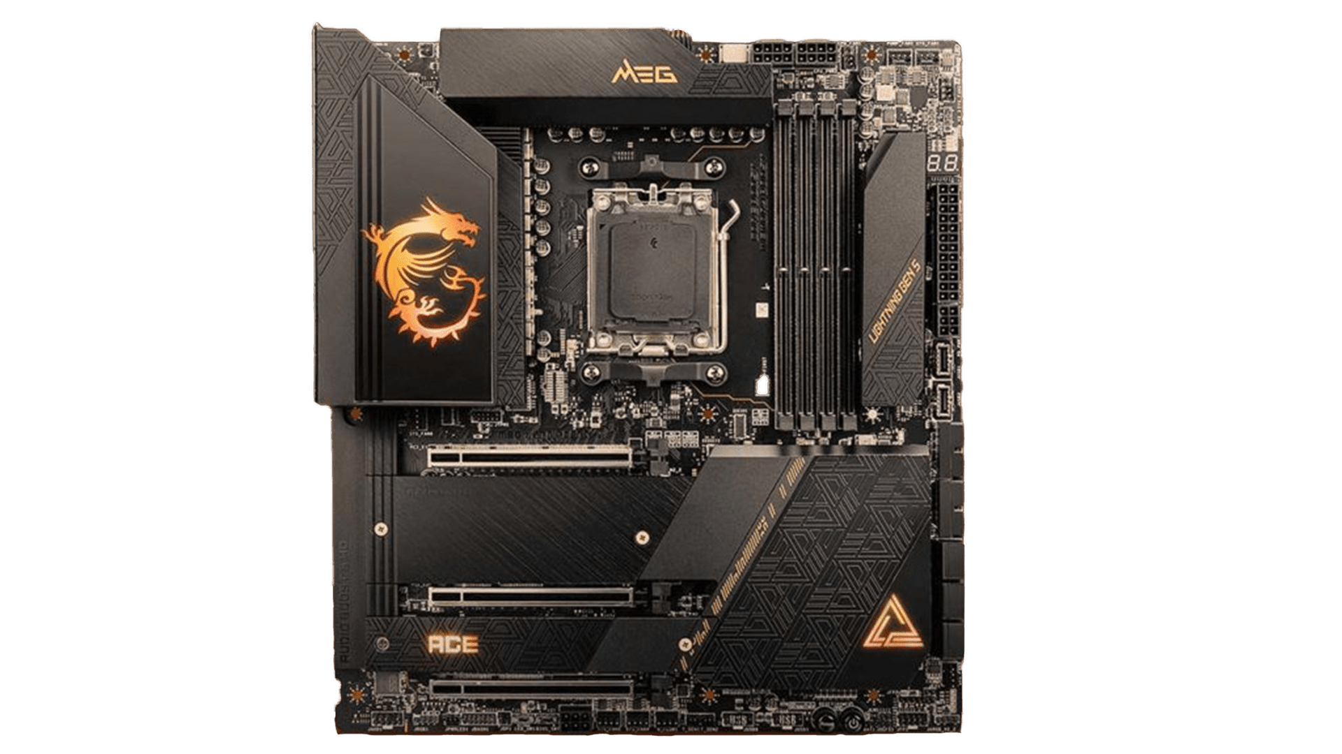 AMD Ryzen 7 9800X3D processor on motherboard