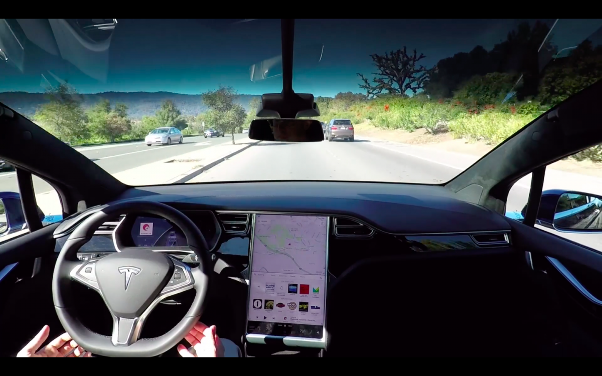 autonomous tesla car testing