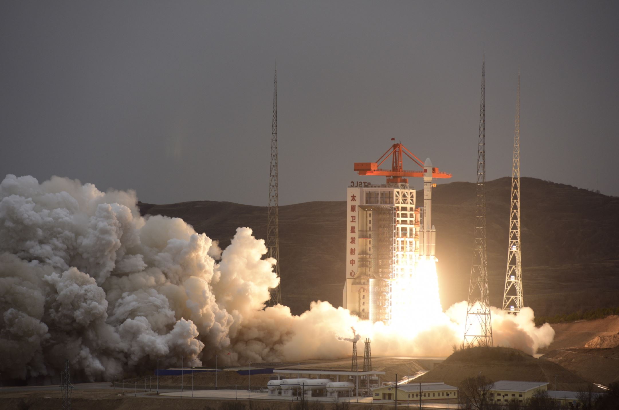 Chinese Long March 6A rocket launch debris field